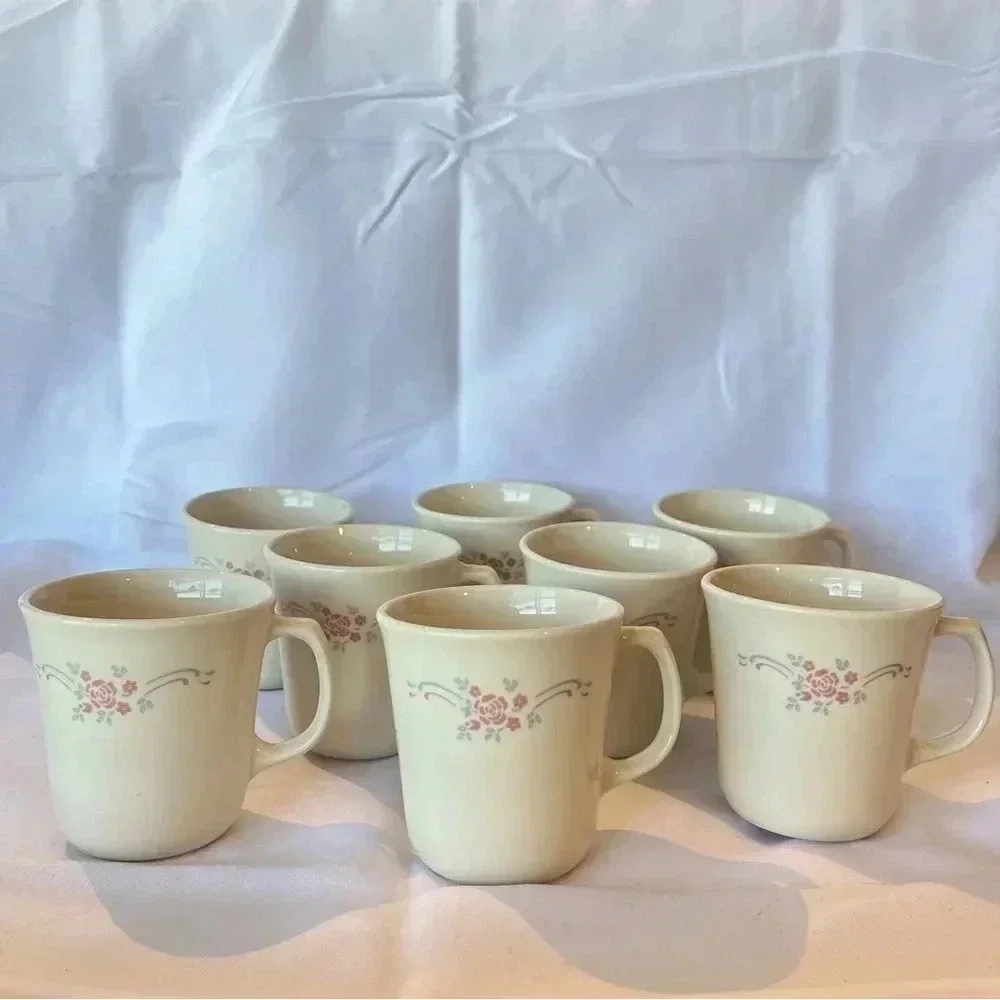 Vintage Corelle English Breakfast Coffee Mug Set of 8
